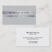 Carte De Visite Argent et gris (Devant / Derrière)