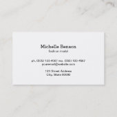 Carte De Visite Argent et gris (Dos)