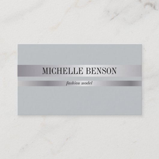 Carte De Visite Argent et gris (Devant)