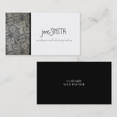 Carte De Visite Argent et noir (Devant / Derrière)