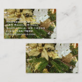 Carte De Visite Argent et or Noël Arbre II (Devant / Derrière)