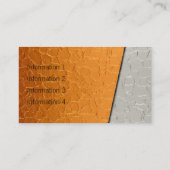 Carte De Visite Argent et orange Luxury Metallic 2 (Dos)