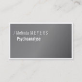 Carte De Visite Argent et typographie, élégant, audacieux (Devant)