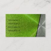Carte De Visite Argent et vert de luxe métal 2 (Dos)
