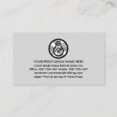 Carte De Visite Argent Foil Handyman Outils Icônes (Dos)