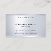 Carte De Visite Argent glamour look élégant Cool moderne sobre (Dos)