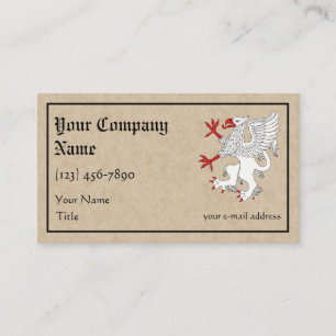 Carte De Visite Argent Griffin Rampant