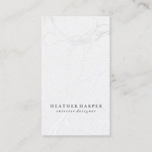 Carte de visite - argent gris de marbre