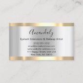 Carte De Visite Argent Gris Gris Marbre Beauté Boutique Gris (Dos)