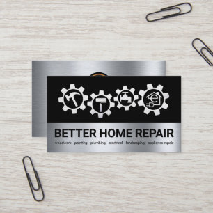 Carte De Visite Argent Handyman Outils Sprocket
