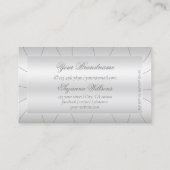Carte De Visite Argent luxueux avec diamants ornés et logo (Dos)