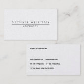 CARTE DE VISITE ARGENT MÉTAL PROFESSIONNEL ÉLÉGANT MODERNE (Devant / Derrière)