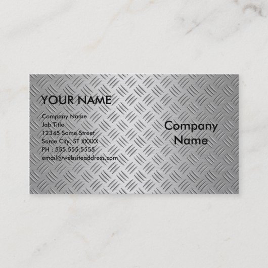 Carte De Visite Argent métallique (Devant)