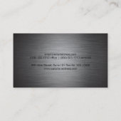 Carte De Visite Argent métallique brossé (Dos)