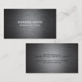 Carte De Visite Argent métallique brossé (Devant / Derrière)