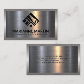 Carte De Visite Argent métallique | Outils main spécialisés | Géné (Devant / Derrière)