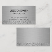 Carte De Visite Argent Métallisé (Devant / Derrière)