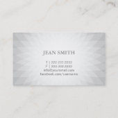 Carte De Visite Argent moderne de salon curatif de Lotus de (Dos)