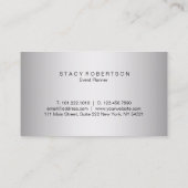 Carte De Visite Argent moderne élégant et planificatrice rose de (Dos)
