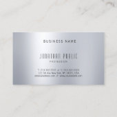 Carte De Visite Argent moderne look Simple Design Cool professionn (Dos)
