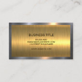 Carte De Visite Argent Or brillant métallique | Industriel (Dos)