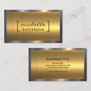 Carte De Visite Argent Or brillant métallique   Industriel