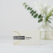 Carte De Visite Argent Or Élégant (Debout devant)