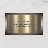 Carte De Visite Argent Or Métallique En Aluminium Brossé | Industr (Dos)
