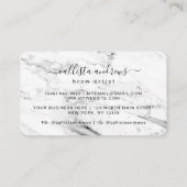 Carte De Visite Argent Parties scintillant Drives Marble Eyebrow A (Dos)