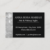 Carte De Visite * Argent passionnant de noir d'aquarelle d'abrégé (Dos)