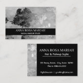 Carte De Visite * Argent passionnant de noir d'aquarelle d'abrégé (Devant / Derrière)