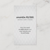 Carte De Visite Argent | Plateau de service chef (Dos)