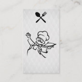 Carte De Visite Argent | Plateau de service chef (Devant)