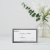 Carte de visite argent pour notaire (Debout devant)