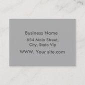 Carte De Visite Argent professionnel et gris métal élégant moderne (Dos)