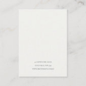 CARTE DE VISITE ARGENT ROSE BLANC EN ARGENT FRONTIÈRE LOGO LACUNE (Dos)