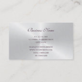 Carte De Visite Argent rose cerisier professionnel (Dos)