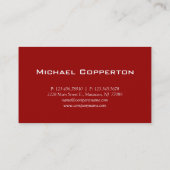 Carte De Visite Argent rouge de courbe de logo professionnel de (Dos)