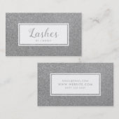 Carte De Visite Argent Sparkle Parties scintillant Lashes Maquille (Devant / Derrière)