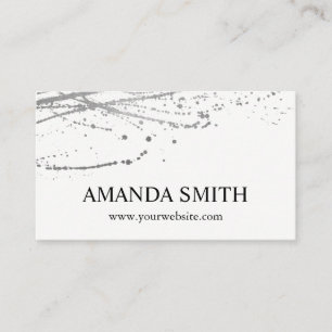 Carte De Visite Argent Splatter