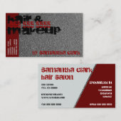 Carte De Visite Argent Sprinkings Style détendu Rouge et Noir (Devant / Derrière)