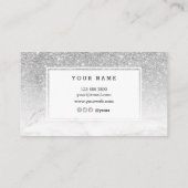 Carte de visite argenté à la mode de marbre de (Dos)