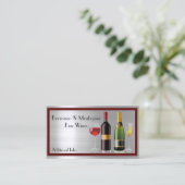 Carte de visite argenté au vin fin (Debout devant)