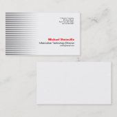 Carte de visite argenté de rayure (Devant / Derrière)