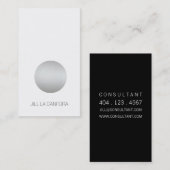 Carte de visite argenté élégant de point (Devant / Derrière)