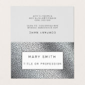 Carte de visite argenté en verre (Extérieur déplié)