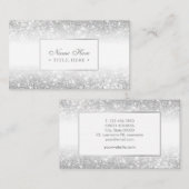 Carte de visite argenté Luxe à la mode élégant (Devant / Derrière)