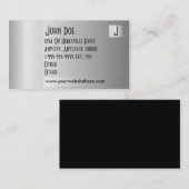 Carte de visite argenté métallique (Devant / Derrière)
