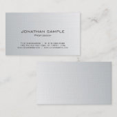 Carte De Visite Argentés professionnels modernes lissent le luxe (Devant / Derrière)