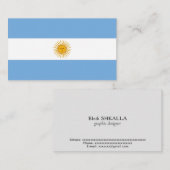 Carte De Visite Argentina flag (Devant / Derrière)